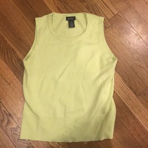 Greenish-yellow layering sweater tank